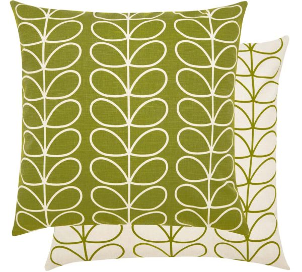 Linear Stem Pear Green Cushion